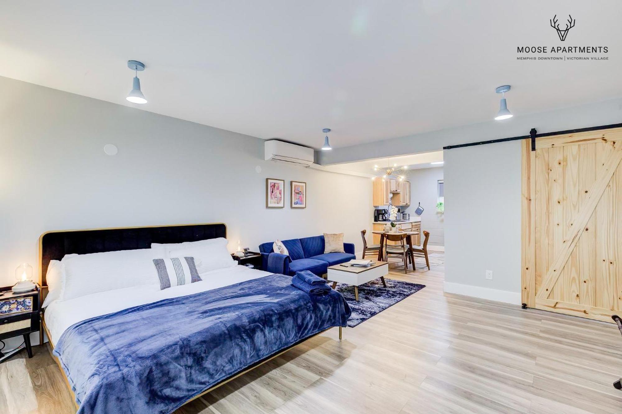 Апартаменты The Moose #9 - Brand New Luxe Modern Loft With Free Parking, King Bed & Fast Wifi Мемфис Экстерьер фото